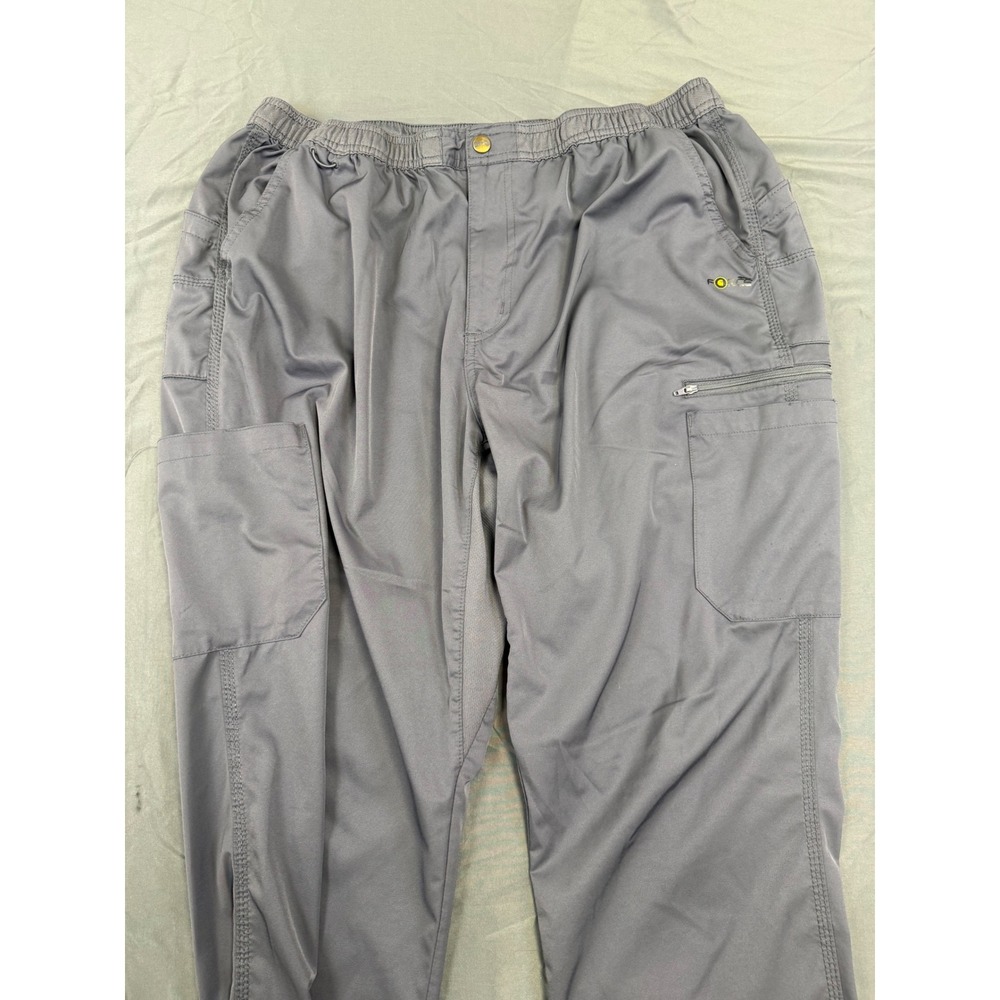 Carhartt Liberty Force Men's Gray Cargo Scrub Pants Elastic Waist CAS108 Size L - Picture 2 of 12